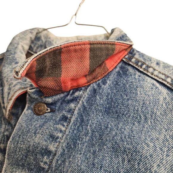 Vintage Levi's Aged Broken in Blanket Lined Dreamy Unisex Trucker Jacket 80s Siz - Picture 5 of 16